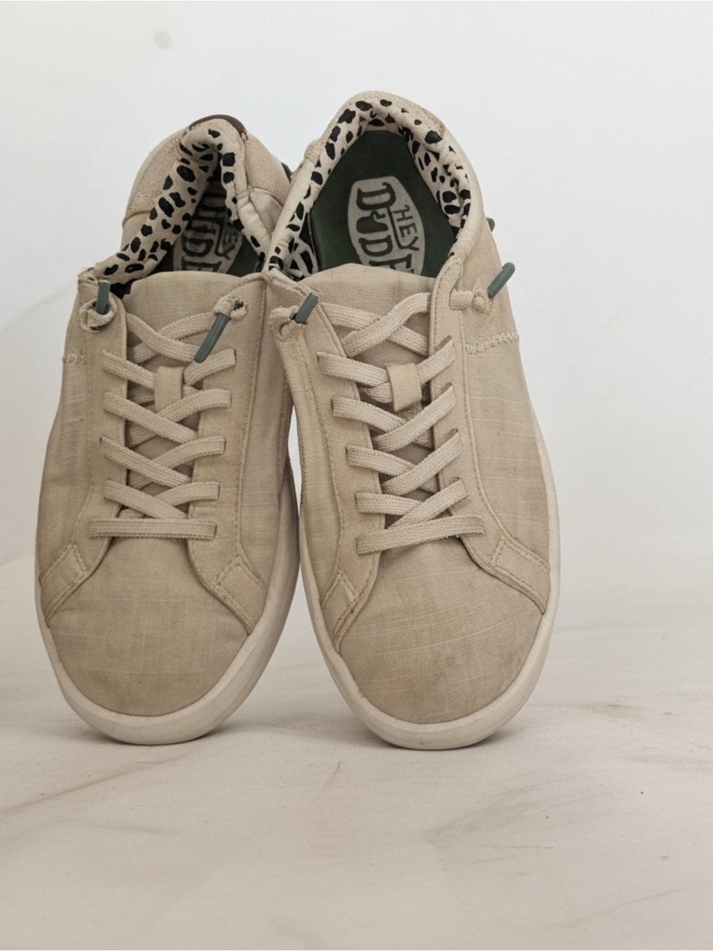 Beige Low-Top Casual Sneakers for Men